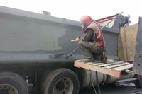 réalisation de sablage au jet ou sandblast